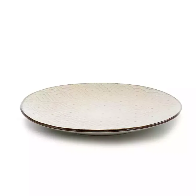 Kirklands Home Dinnerware|Cream Embossed 16-pc. Dinnerware Set Ivory