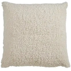 Cream Faux Lamb Fur Pillow Pillows