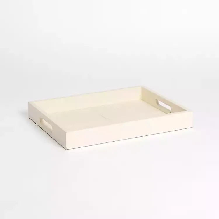 Best Cream Faux Leather Decorative Tray Decorative Trays