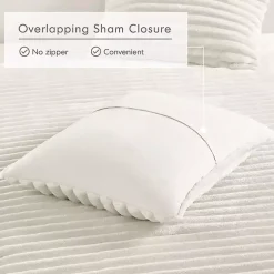 Kirklands Home Comforters|Cream Fluffy Ribbed 2-pc. Twin Comforter Set Ivory