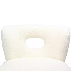 Kirklands Home Accent Chairs|Cream Fluffy Wingback Accent Chair White