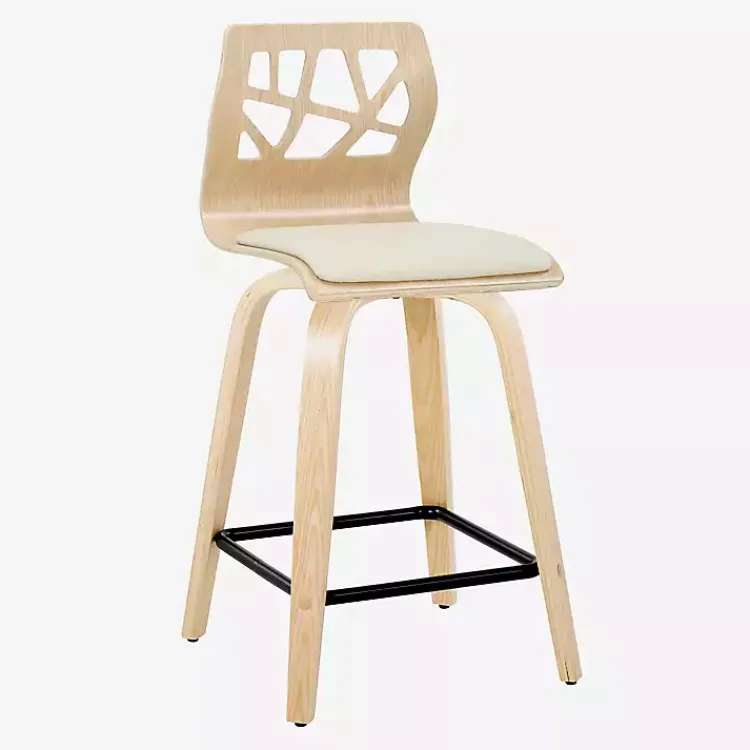 Kirklands Home Bar Stools & Counter Height Stools|Cream Golia Swivel Counter Stools, Set of 2 Ivory