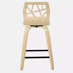 Kirklands Home Bar Stools & Counter Height Stools|Cream Golia Swivel Counter Stools, Set of 2 Ivory