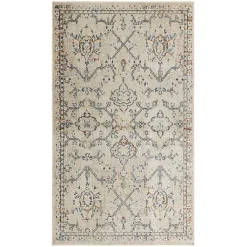 Kirklands Home Area Rugs|Cream Granary Floral Area Rug, 6x9 Ivory