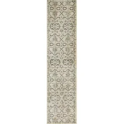 Kirklands Home Area Rugs|Cream Granary Floral Runner, 2x8 Ivory