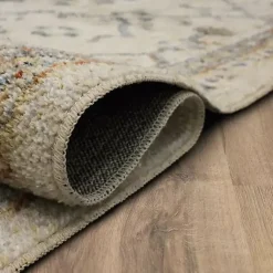 Kirklands Home Area Rugs|Cream Granary Floral Runner, 2x10 Ivory