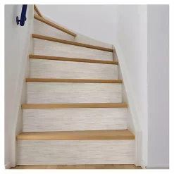 Kirklands Home Wall Murals & Wallpaper|Cream Grassweave Peel and Stick Wallpaper