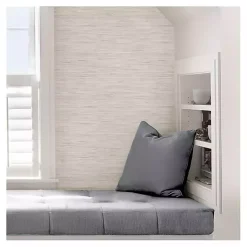 Kirklands Home Wall Murals & Wallpaper|Cream Grassweave Peel and Stick Wallpaper