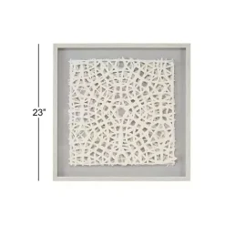Kirklands Home Framed Art|Cream Handcut Paper Doily Shadowbox Framed Art Ivory