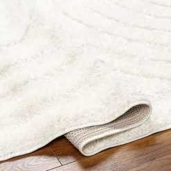 Kirklands Home Area Rugs|Cream Modern Curve Area Rug, 6x9 Ivory