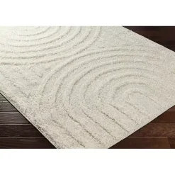 Kirklands Home Area Rugs|Cream Modern Curve Area Rug, 6x9 Ivory