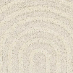 Kirklands Home Area Rugs|Cream Modern Curve Area Rug, 6x9 Ivory