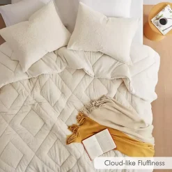 Kirklands Home Comforters|Cream Quilted Teddy 3-pc. King Comforter Set Ivory