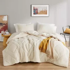 Kirklands Home Comforters|Cream Quilted Teddy 2-pc. Twin Comforter Set Ivory