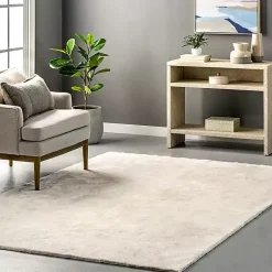 Kirklands Home Area Rugs|Cream Shag Washable Area Rug, 8x10 White