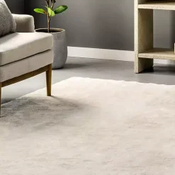 Kirklands Home Area Rugs|Cream Shag Washable Area Rug, 8x10 White