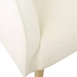 Kirklands Home Accent Chairs|Cream Sherpa Upholstered Barrel Accent Chair Ivory