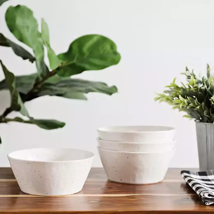 Kirklands Home Dinnerware|Cream Simple Things Bowls, Set of 4 Ivory