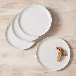 Kirklands Home Dinnerware|Cream Simple Things Dinner Plates, Set of 4 Ivory