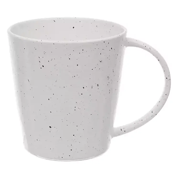 Kirklands Home Glassware & Drinkware|Cream Simple Things Mugs, Set of 4 Ivory