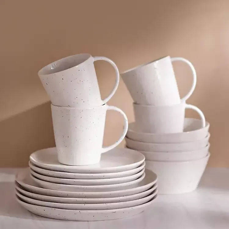 Kirklands Home Dinnerware|Cream Simple Things Salad Plates, Set of 4 Ivory