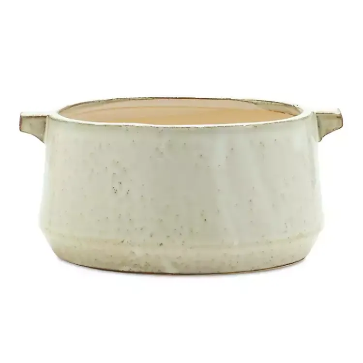Kirklands Home Planters|Cream Terracotta Decorative Planter, 9 in. Ivory
