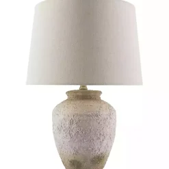 Kirklands Home Table Lamps|Cream Textured Ceramic Lia Table Lamp Ivory