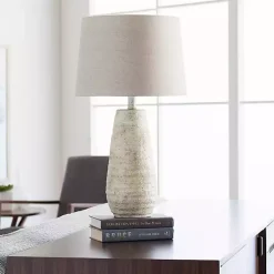 Kirklands Home Table Lamps|Cream Textured Maggie Table Lamp Tan
