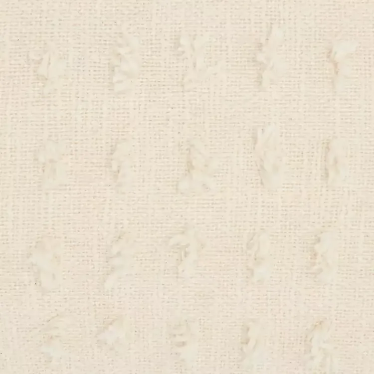 Clearance Cream Textured Poms Lumbar Pillow Pillows