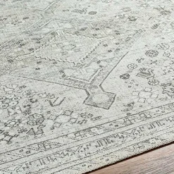 Kirklands Home Area Rugs|Cream Traditional Washable Area Rug, 5x7 Ivory