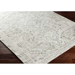 Kirklands Home Area Rugs|Cream Traditional Washable Area Rug, 5x7 Ivory