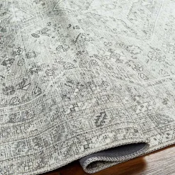 Kirklands Home Area Rugs|Cream Traditional Washable Area Rug, 6x9 Ivory