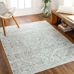 Kirklands Home Area Rugs|Cream Traditional Washable Area Rug, 8x12 Ivory