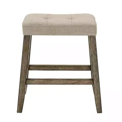 Kirklands Home Bar Stools & Counter Height Stools|Cream Upholstered Chandler Counter Stools, Set of Ivory