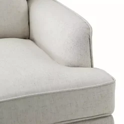 Kirklands Home Accent Chairs|Cream Upholstered Wingback Rocking Chair Ivory