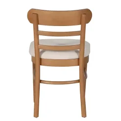 Kirklands Home Dining Chairs|Cream Upholstered Wood Dining Chairs, Set of 2 White