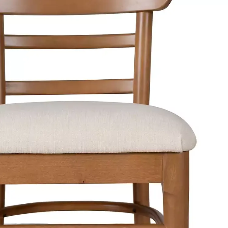 Kirklands Home Dining Chairs|Cream Upholstered Wood Dining Chairs, Set of 2 White