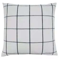 Outlet Cream White Large Checked Throw Pillow Pillows