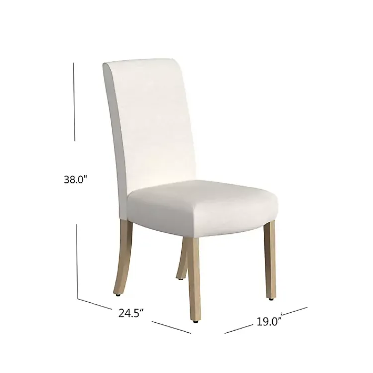 Kirklands Home Dining Chairs|Cream washed Dining Chairs, Set of 2 White
