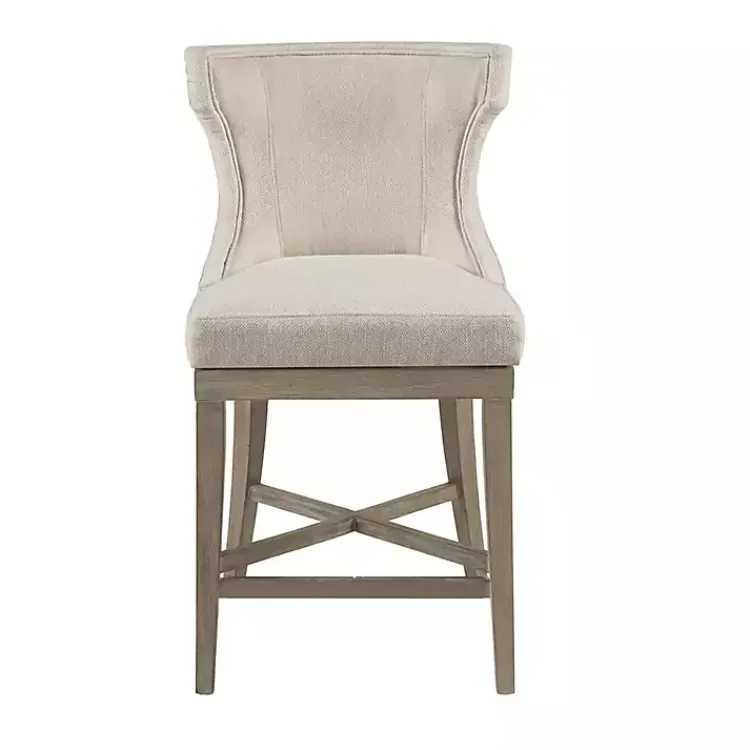 Kirklands Home Bar Stools & Counter Height Stools|Cream Wingback Swivel Seat Counter Stool