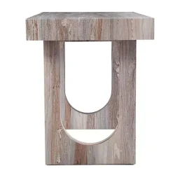 Kirklands Home Office Furniture|Cream Wood Faux Marble Desk