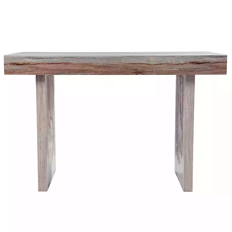 Kirklands Home Office Furniture|Cream Wood Faux Marble Desk