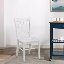 Kirklands Home Dining Chairs|Cream Wood Shaker Dining Chairs, Set of 2 White