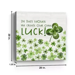 Create Our Own Luck Canvas Art Print St Patricks Day Decorations