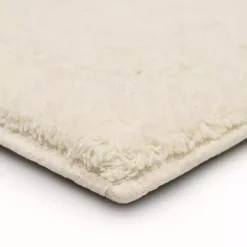 Kirklands Home Bathroom Rugs|Creme Plush Reversible Cotton Bath Mat, 45 in. Ivory