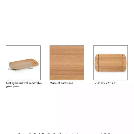 Kirklands Home Serving & Entertaining|Crimson Tide Wood and Glass Serving Board