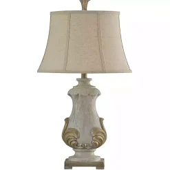 Kirklands Home Table Lamps|Crystal Cream Traditional Table Lamp Tan