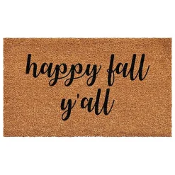 Kirklands Home Doormats|Cursive Happy Fall Y'all Coir Doormat, 24x36