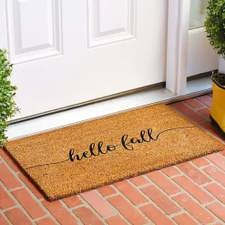 Kirklands Home Doormats|Cursive Hello Fall Coir Doormat, 24x48