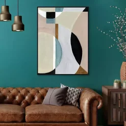 Kirklands Home Canvas Art|Curved Vision Framed Canvas Art Print Multi